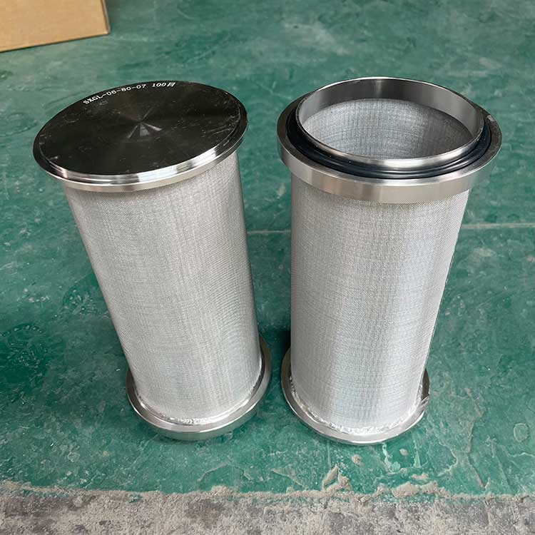 華豫供應304不銹鋼燒結濾芯φ140*275mm 過濾精度100目